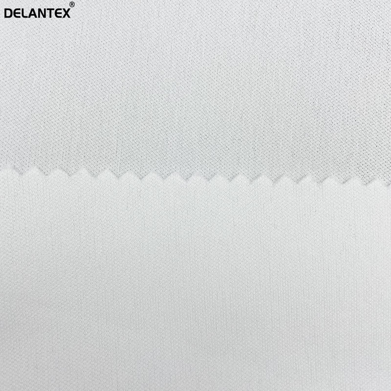 Delantex Interlock Jersey Fabric Sublimation Blank 100% Polyester White Color for T-shirt