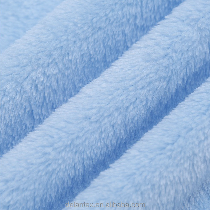 Delantex 100 Polyester 250GSM Heavy Wholesale Flannel Liso Felpa Fleece Fabric for Pajamas