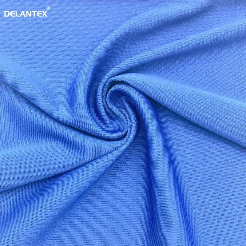 Fashion Breathable Moisture Wicking Fiber Cloth Black Lightweight Polyester Interlock Lining Fabric