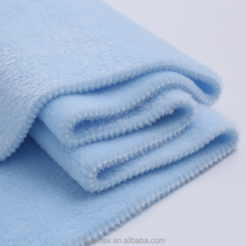 Delantex 100 Polyester 250GSM Heavy Wholesale Flannel Liso Felpa Fleece Fabric for Pajamas