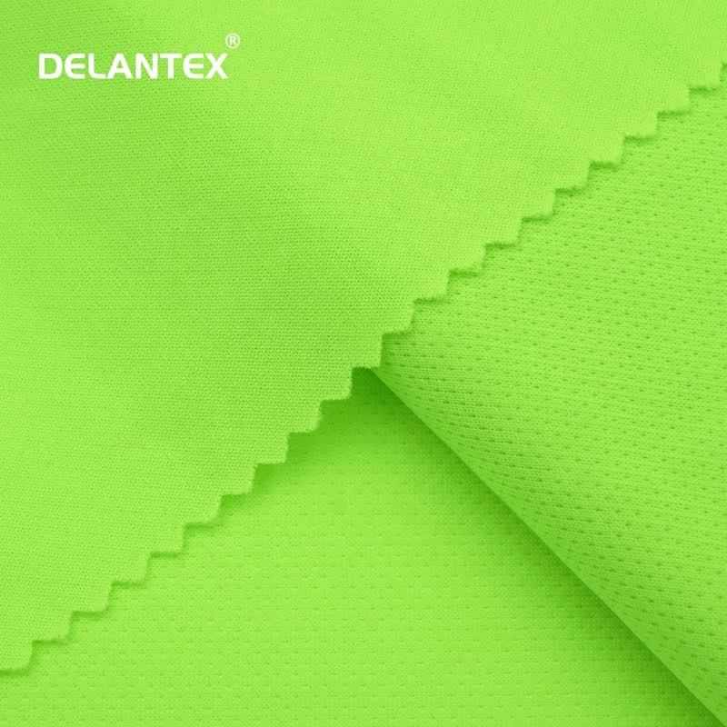 Delantex Microfiber Eyelet Bird Eye Mesh Knit Fabric for Sport Wear Hi Vis Birdseye Fabric 150-160 Gsm