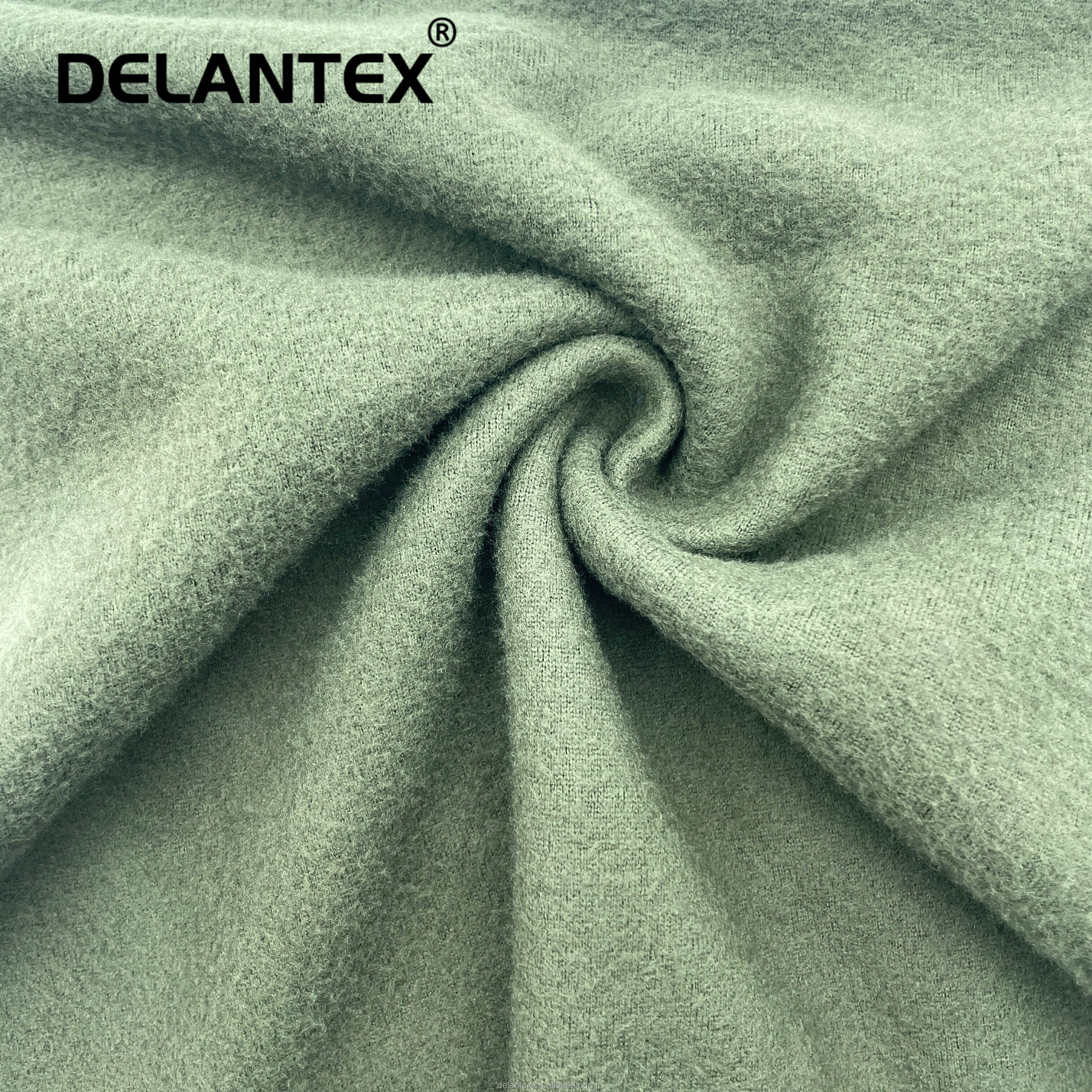 Delantex Double Side Brushed Anti Pill Fabric Cotton Fleece Sample for Winter Jacket
