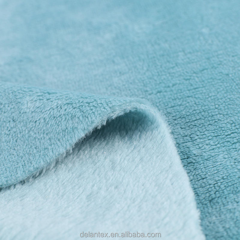 Delantex 100 Polyester 250GSM Heavy Wholesale Flannel Liso Felpa Fleece Fabric for Pajamas