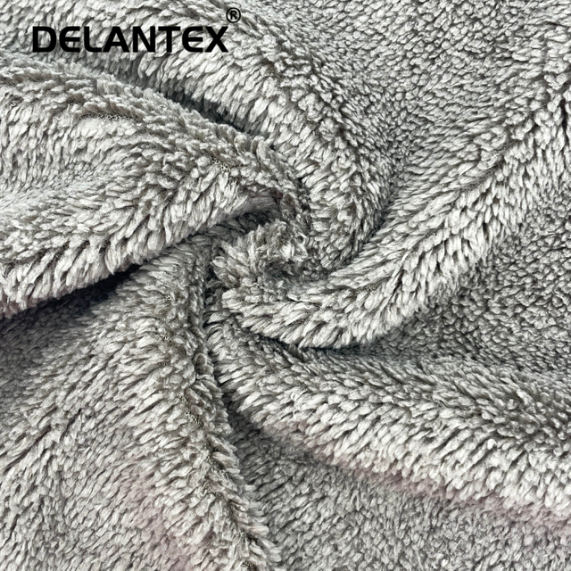 390GSM 160CM Polyester Bonded Coral Fleece Fabric for Jackets