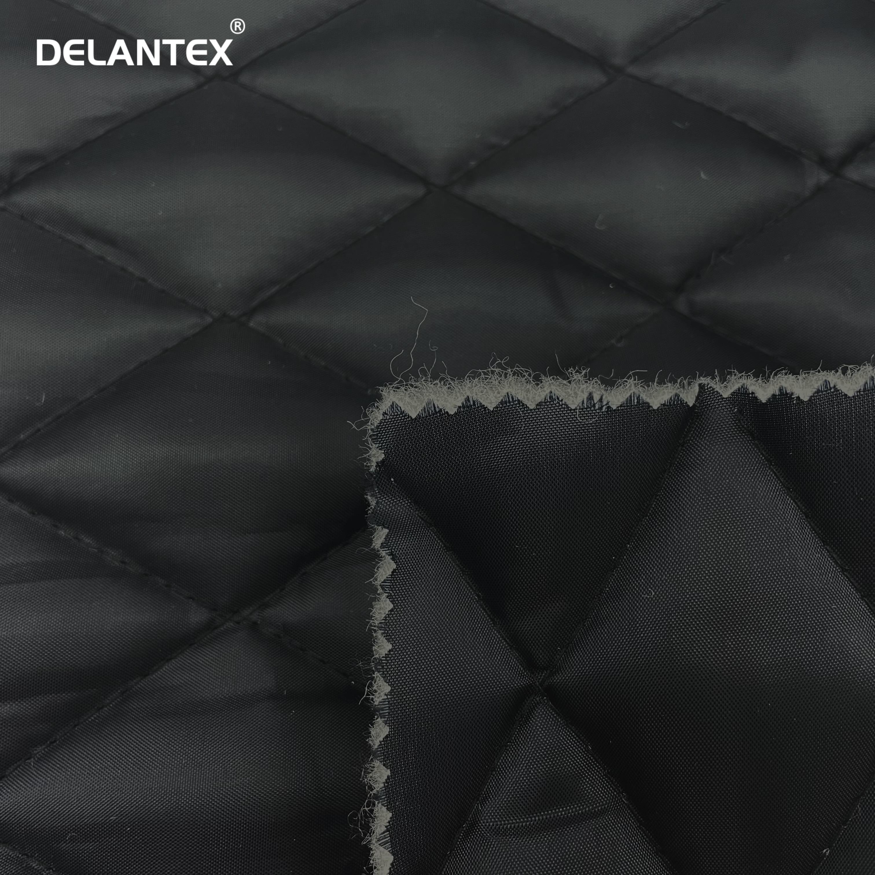 Delantex Wholesale Customizable Quilting Pattern Polyester 3 Layers Quilted Fabric Used for Coat