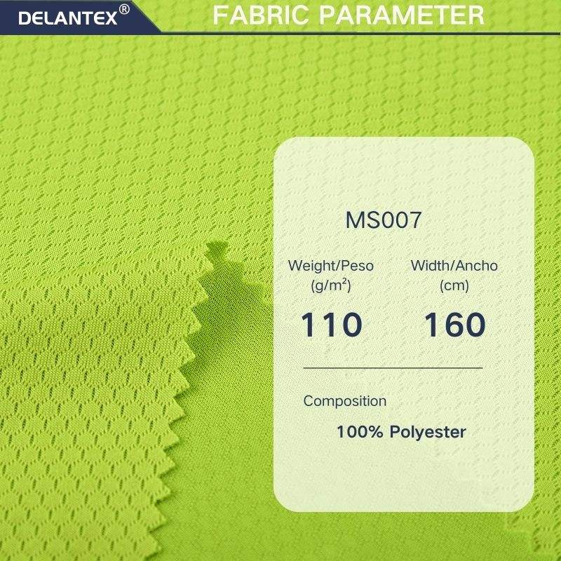 Delantex Special Bird Eye Dry Fit Wicking Cooling Sportswear Free Sample 120hsm Lightweight and Burden Free