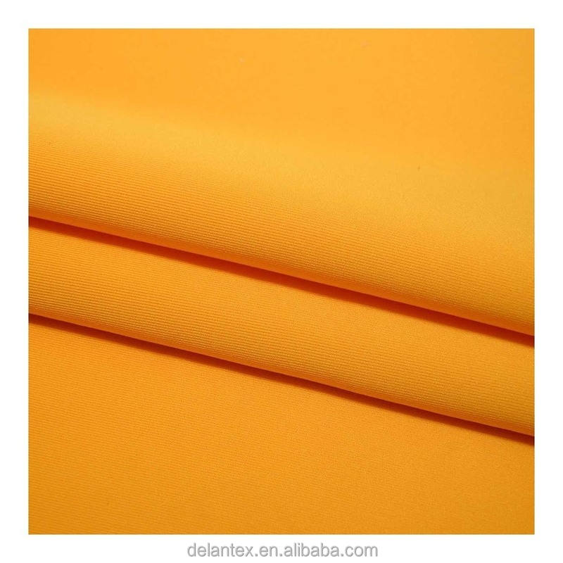 Delantex Plain Dyed scuba Crepe Fabric Knitted Polyester Spandex Fabric Mid Weight for Women Dress Garments