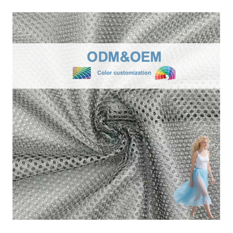 Delantex 55gsm Lightweight Mesh Fabric Can Be Used for Women's Dresses or Men's Sportswear