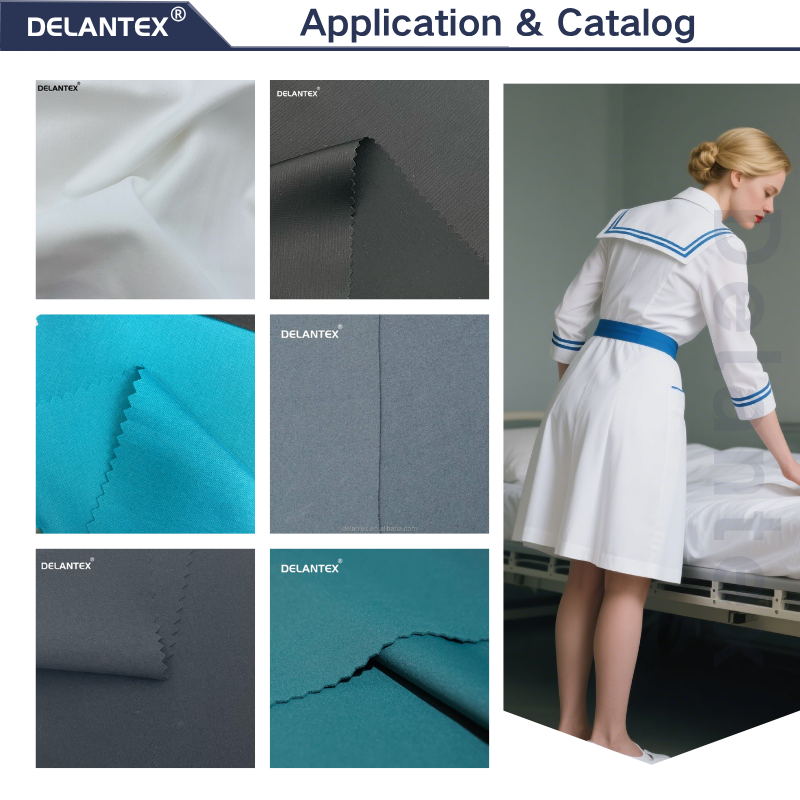 Delantex Double Workwear Knit Customizable Dry Fit Polyester Spandex 4 Way Stretch Wholesale Garments Silky