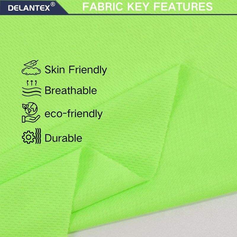 Delantex 100% Polyester Dry Fit Bird Eye Mesh Soccer Jersey Fabric for Sports Wear Lining for Outdoor Use