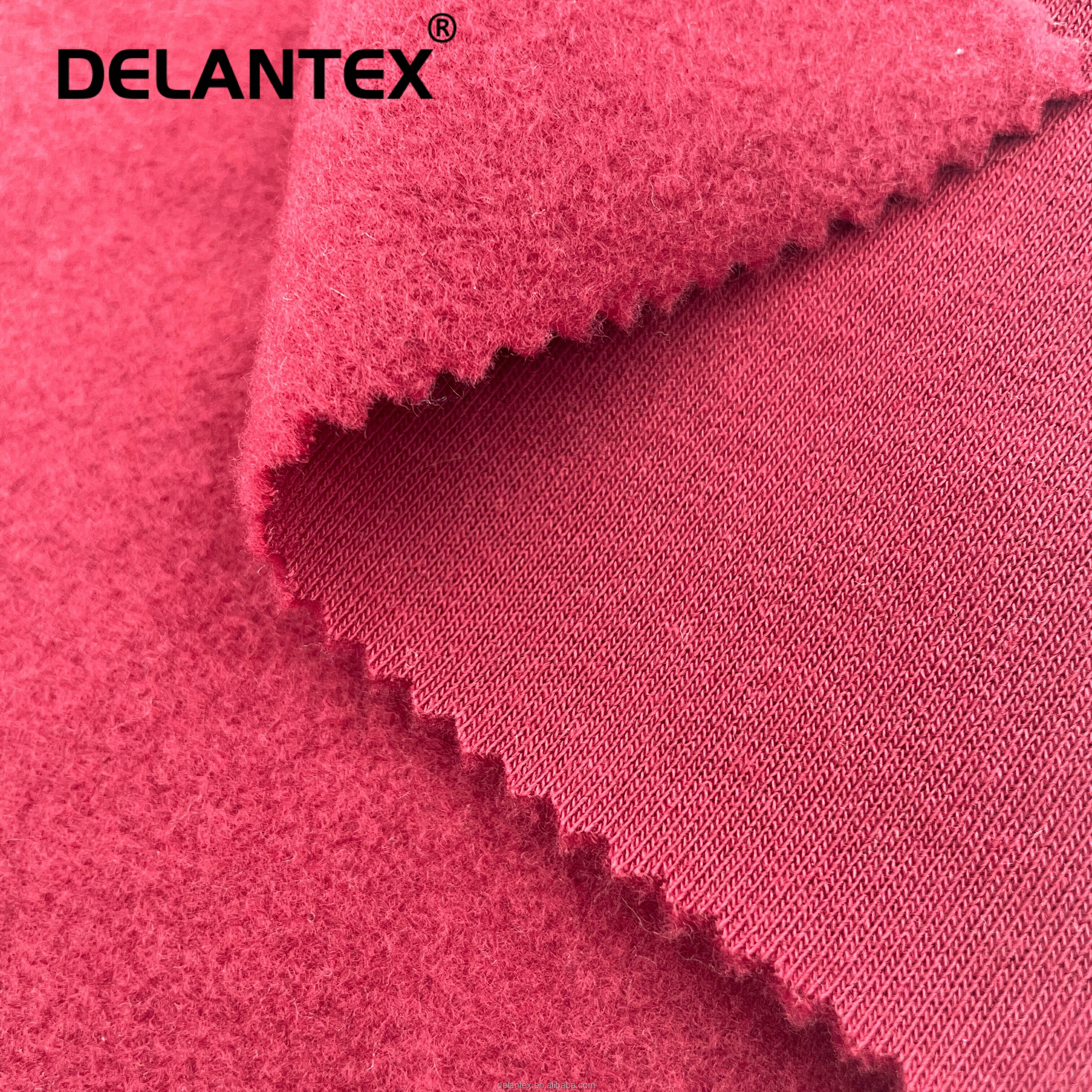 Delantex High Quality Knitted Anti Pill Polar Fleece Cotton Fabric Manufacturer