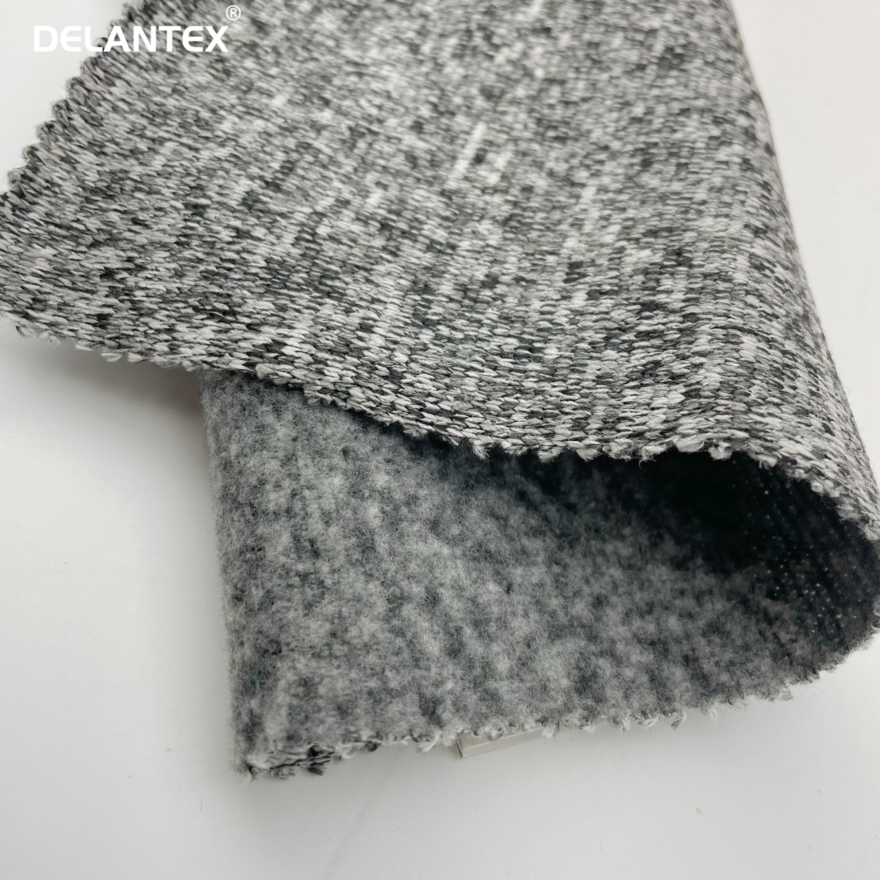 Delantex Super Soft 100% Polyester Knitted Hacci Fabric for Sweater Fleece Fabric