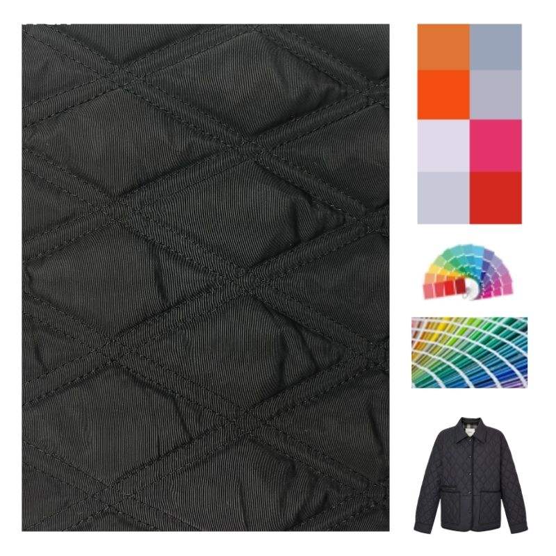Delantex Good Price and Good Selling 100 Polyester 2 Layers Quilting Fabric for Down Jacket