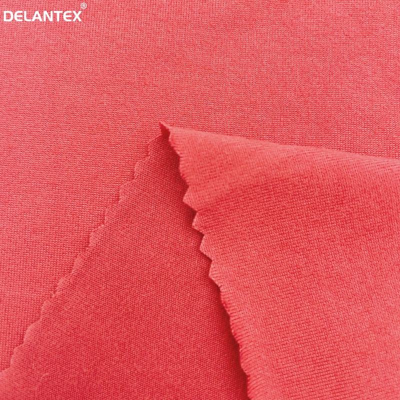 Delantex Pure Color Double Grinding 118D/192F DTY+20DSP Brush Jersey Fabric for Sportswear