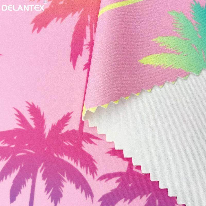 Delantex 80%polyester 20%spandex New Fashion Printed Weft Fabric Material Swimwear Fabric for Sale