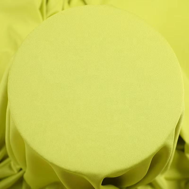 Customized Dyed Red Color 220GSM DTY Polyester Spandex Brushed Single Jersey Knit Fabric for Garment