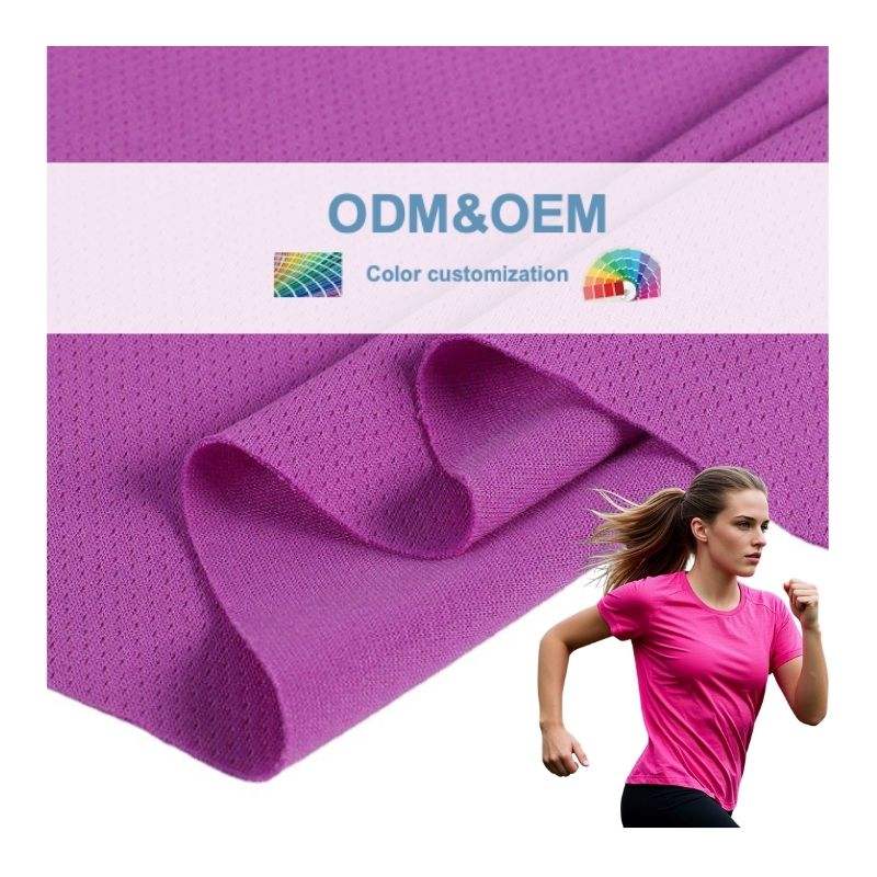 Delantex Moisture Wicking Quick Dry Fabric Polyester Eyelet Mesh Fabric for Sports Jersey Sportswear