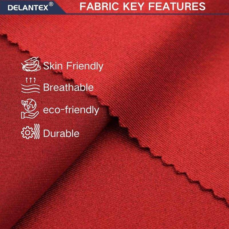 Delantex 280GSM 180CM 92 Nylon 8 Spandex Shiny Stretch Satin Fabric for Sport Wear