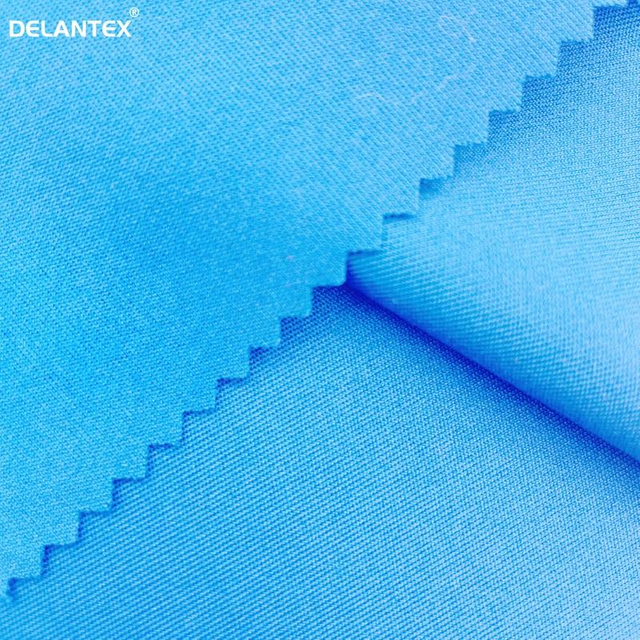 Delantex High Elastic 210GSM Blue Poly Spandex Interlock Fabric for Yoga