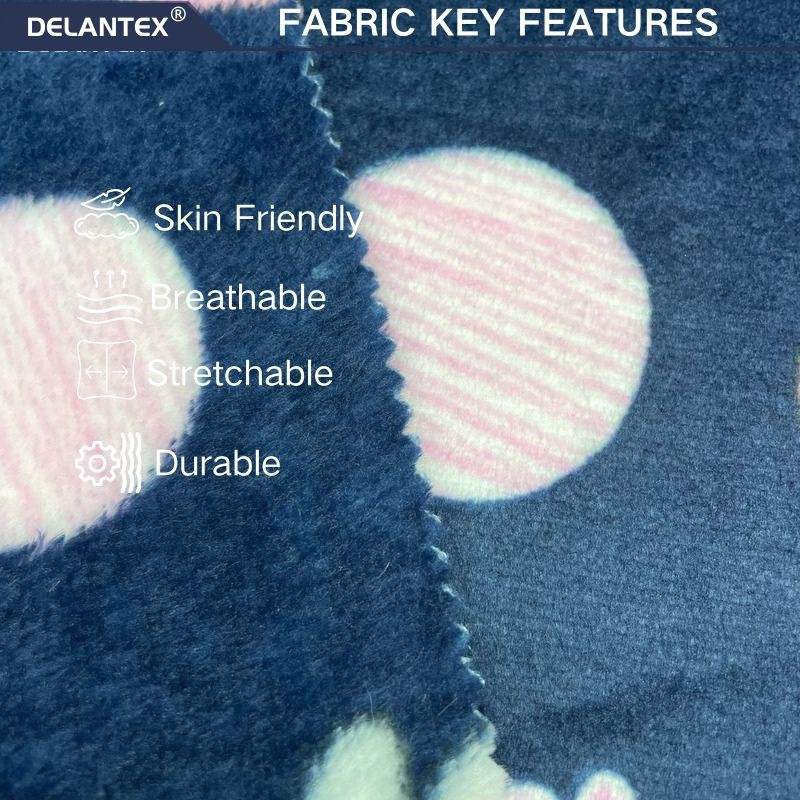 Delantex 100% Polyester Velvet Fabric for Home Textile 230GSM