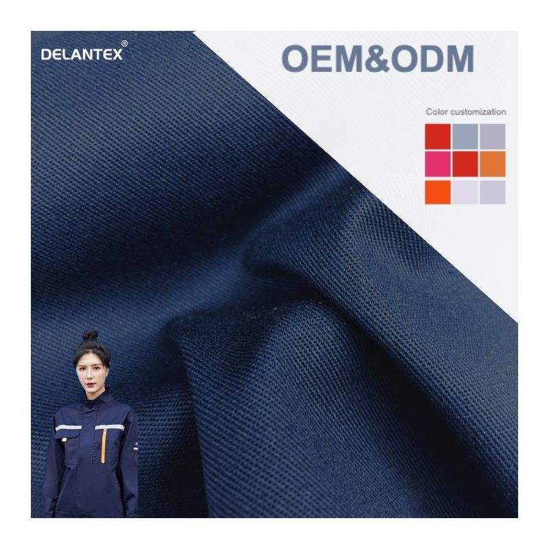 Delantex High Quality 250GSM Navy 2/1 Twill Work Wear Uniform Fabric for Sale