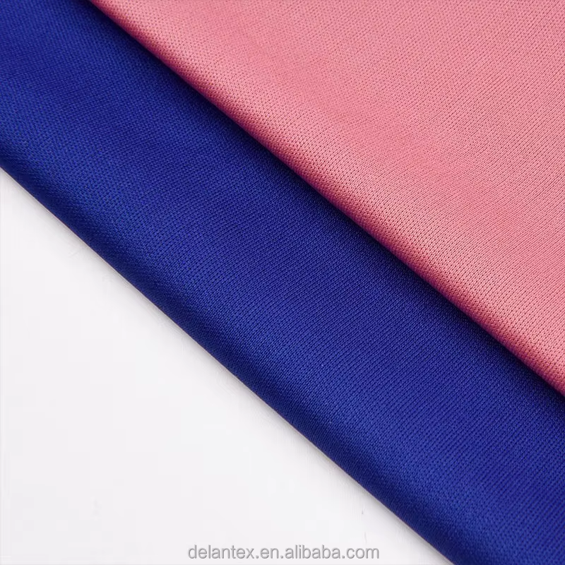 Delantex 100% Polyester Interlock Knitted Fabric for T Shirt Garment Lining
