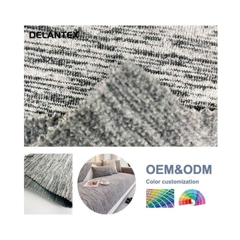 Delantex 280gsm 100% Polyester Grey Micro Fiber Hacci Fabric for Home Textile Pillowcase