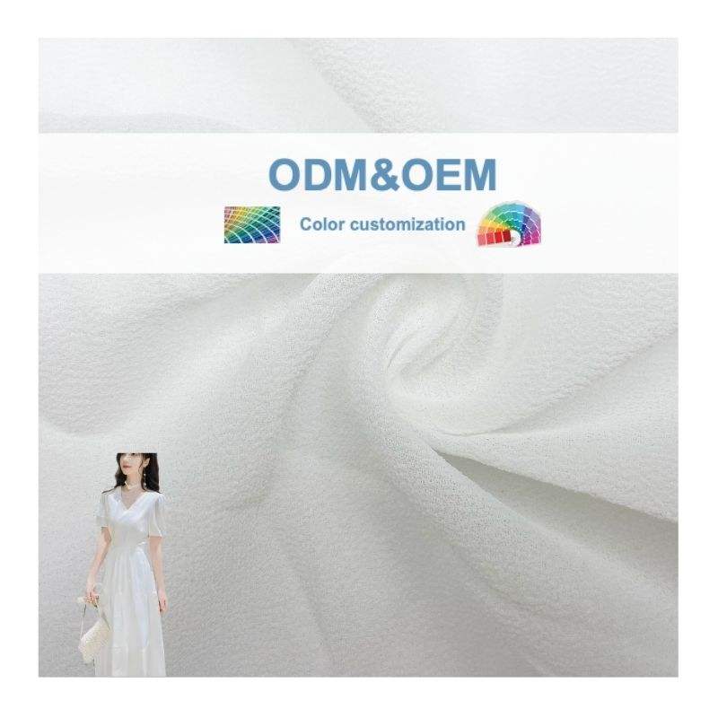 Delantex Manufacturer Chiffon Crepe Print Fabric Printed 100% Polyester Chiffon Crepe Floral Fabric Free Sample