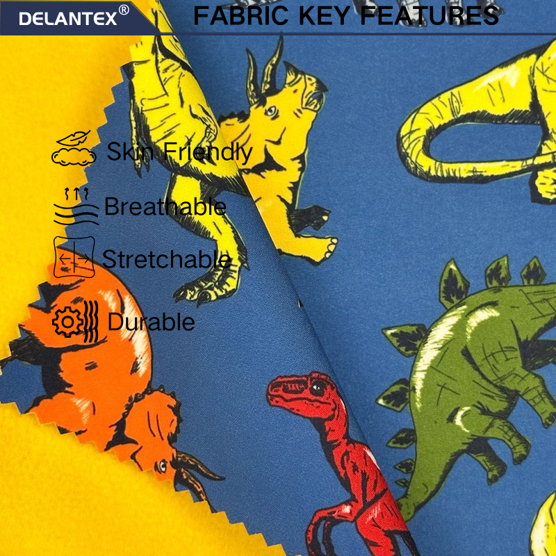 Delantex Woven Polar Fleece Fabric Printed Knitted Anti Pilling Polar Fleece Fabric Polyester Pile Fabric for Blanket