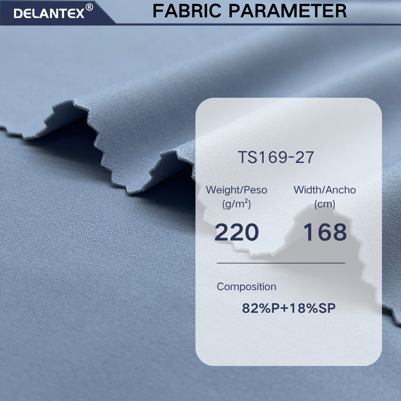 Delantex Comfortable Sportswear Fabric Breathable for Sportswear Stretch Plain for Garments Plastic Roll Packing