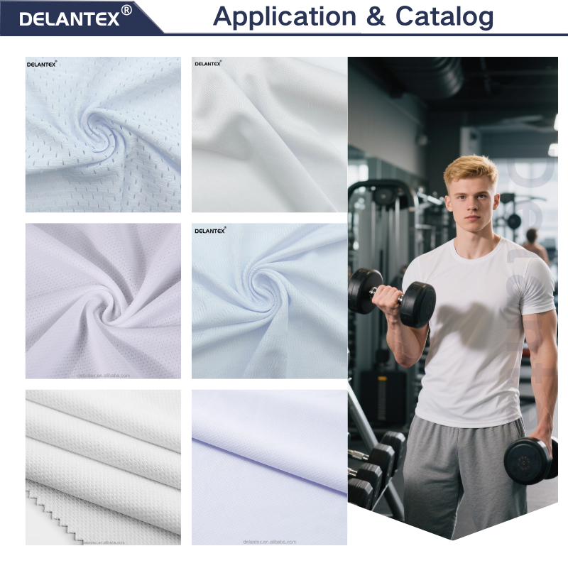 Delantex Polyester Weft Knitted Fabric Supplier Can Make Comfortable Sportswear Mesh Sublimation Fabric