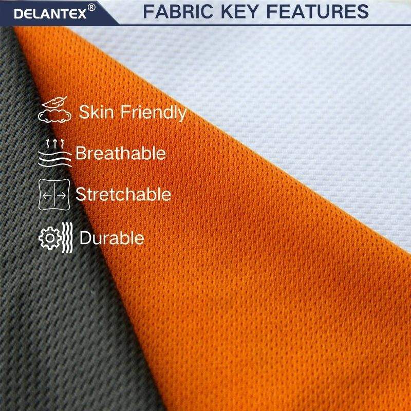 Delantex Coolmax Sport Wear Fabric 100% Polyester Bird Eye Mesh for Outdoor and Garment Use for Girls