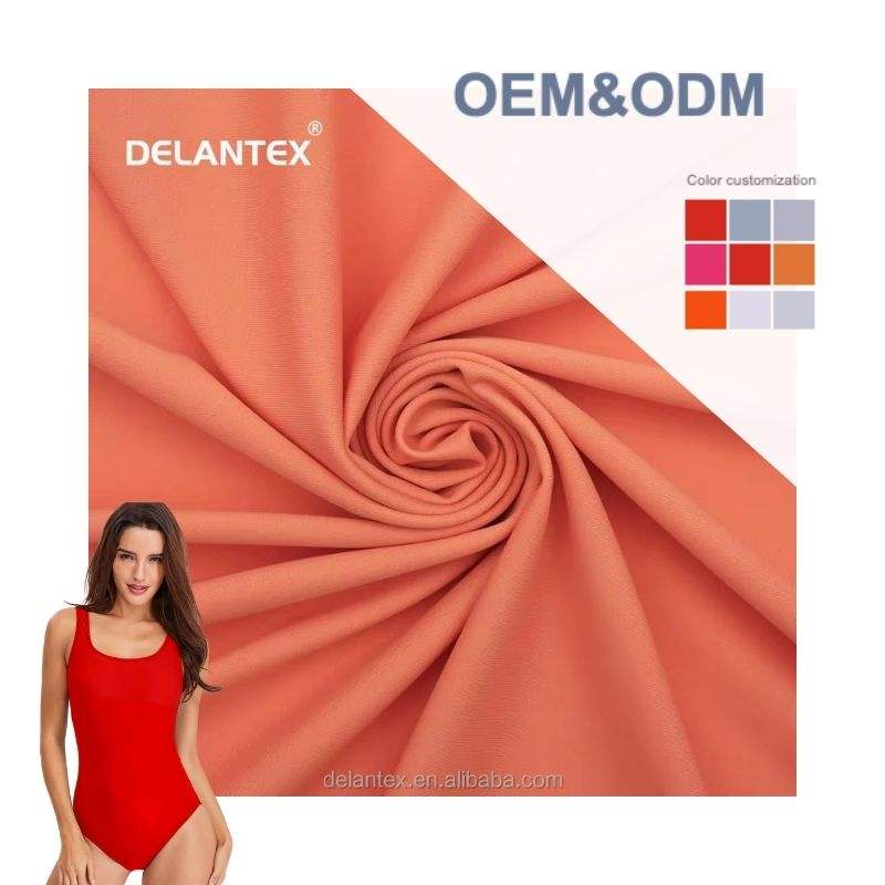 Delantex Recycled Nylon Spandex Breathable High Elastic Stretch Seamless Swimsuit Bikini Fabric for Girls' Sportswear & Swimwear