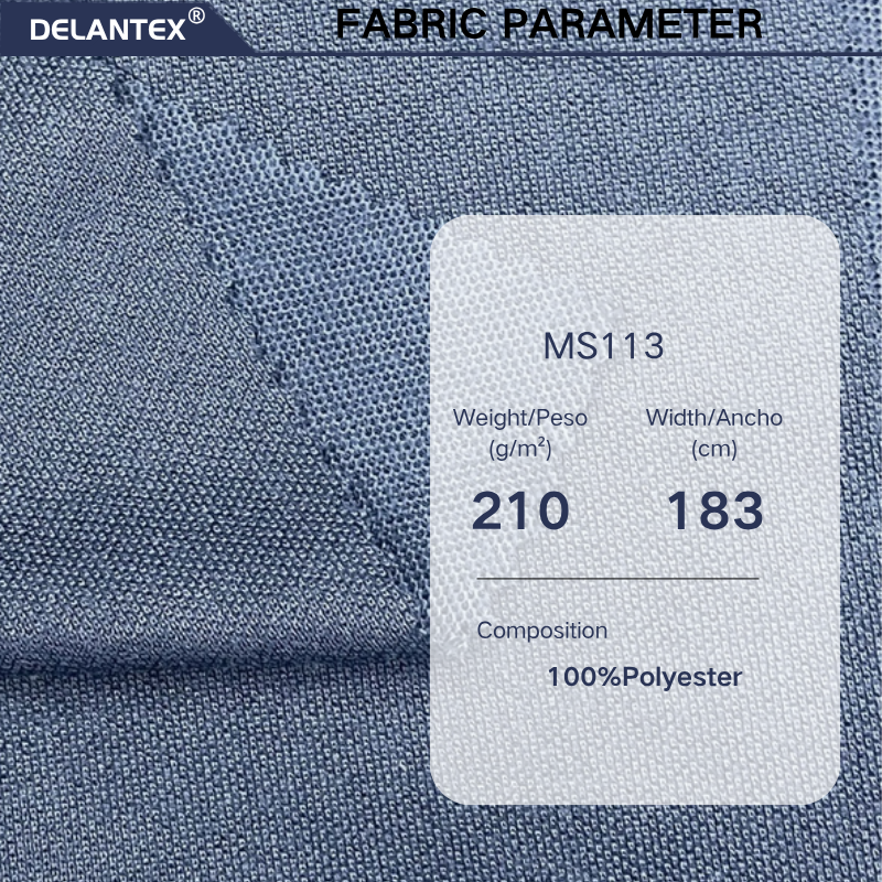 Delantex Polyester Mesh Fabric for Sublimation Football Jersey Mesh Interlock 100%polyester Fabric Birds Eye