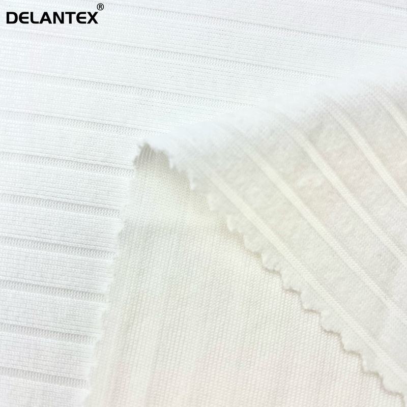 Delantex Weft Knitting DTY Single Brushed Rib Jersey Fabric for T-Shirt Free Sample
