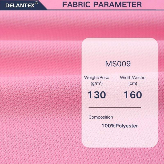 Delantex Hot Selling Bird Eye Fitness Sportswear for Girls 100% Polyester Mesh Fabric