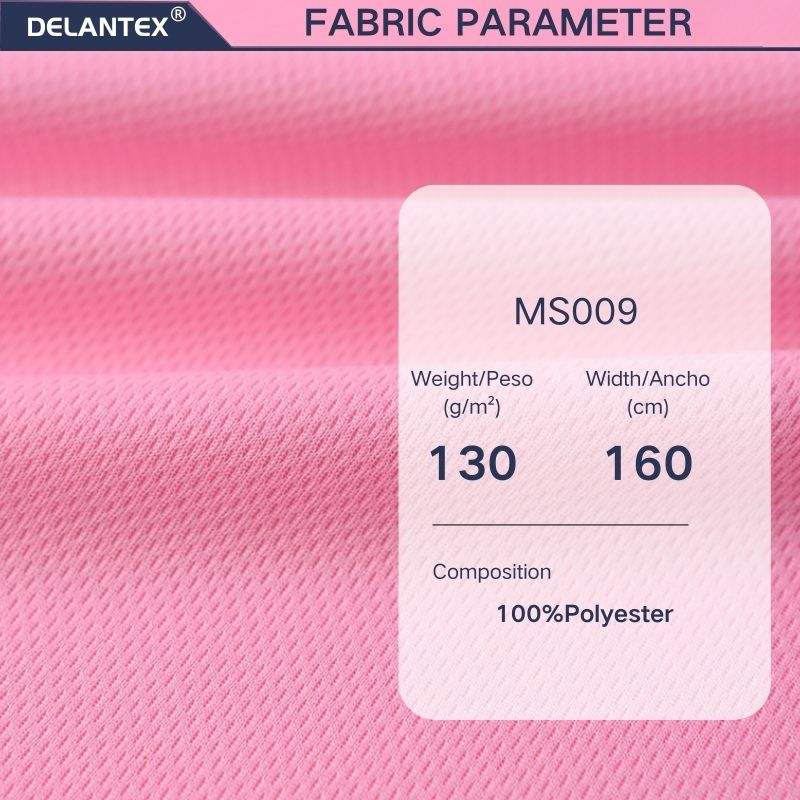 Delantex Hot Selling Bird Eye Fitness Sportswear for Girls 100% Polyester Mesh Fabric
