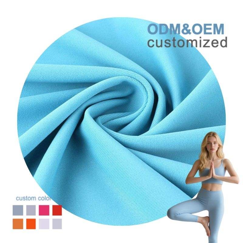 Delantex Four Way Stretch Yoga Sportswear Swimsuit Fabric High-density Polyester Fabric for Yoga Wear Free Sample