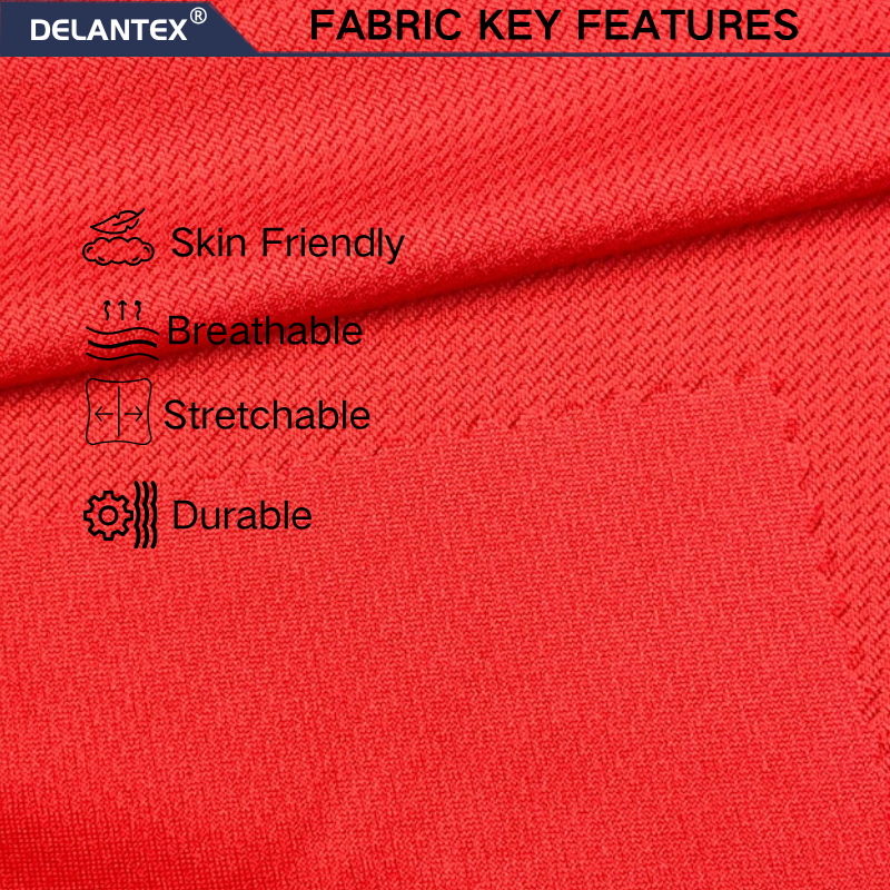 Delantex 300gsm 100% Polyester Birds Eye Sports Dry Fit Fabricfootball Jersey Fabric Material Wholesale Price
