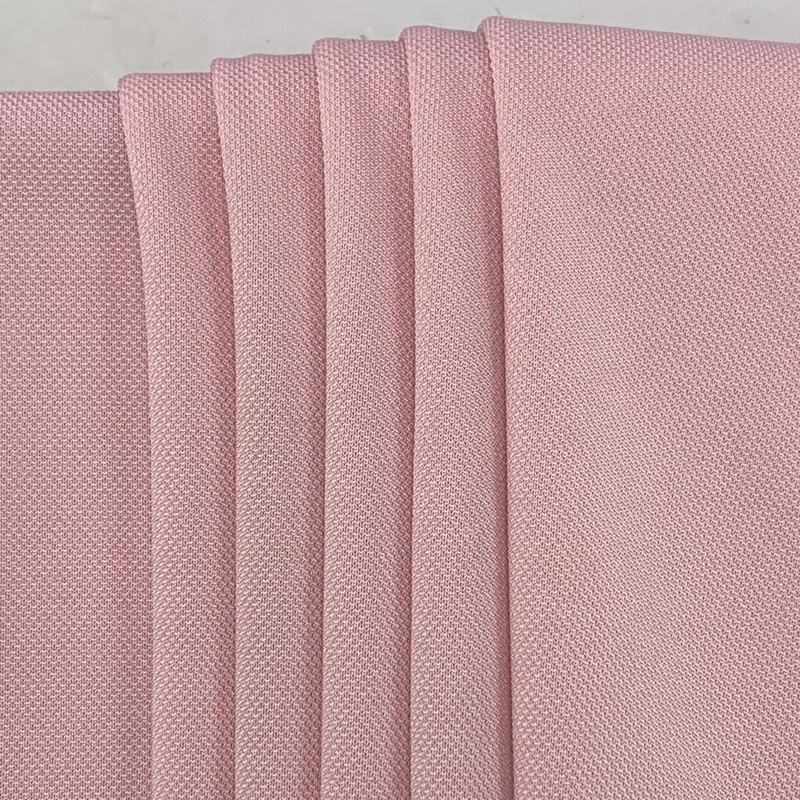 Polyester Single Pique Knitted Fabric for Polo Durable Top Quality Polyester Fabric Free Samples