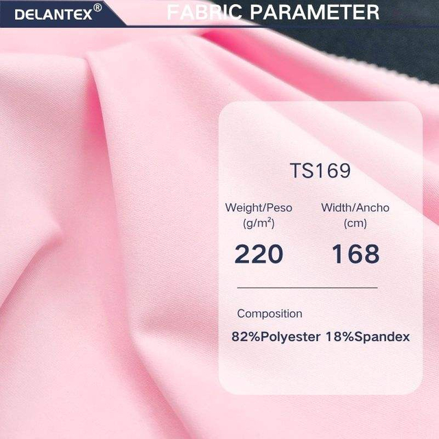 Delantex High Density Polyester-spandex Double-knit Interlock Jersey Fabric for Yoga Wear Sportswear Fabric Free Sample