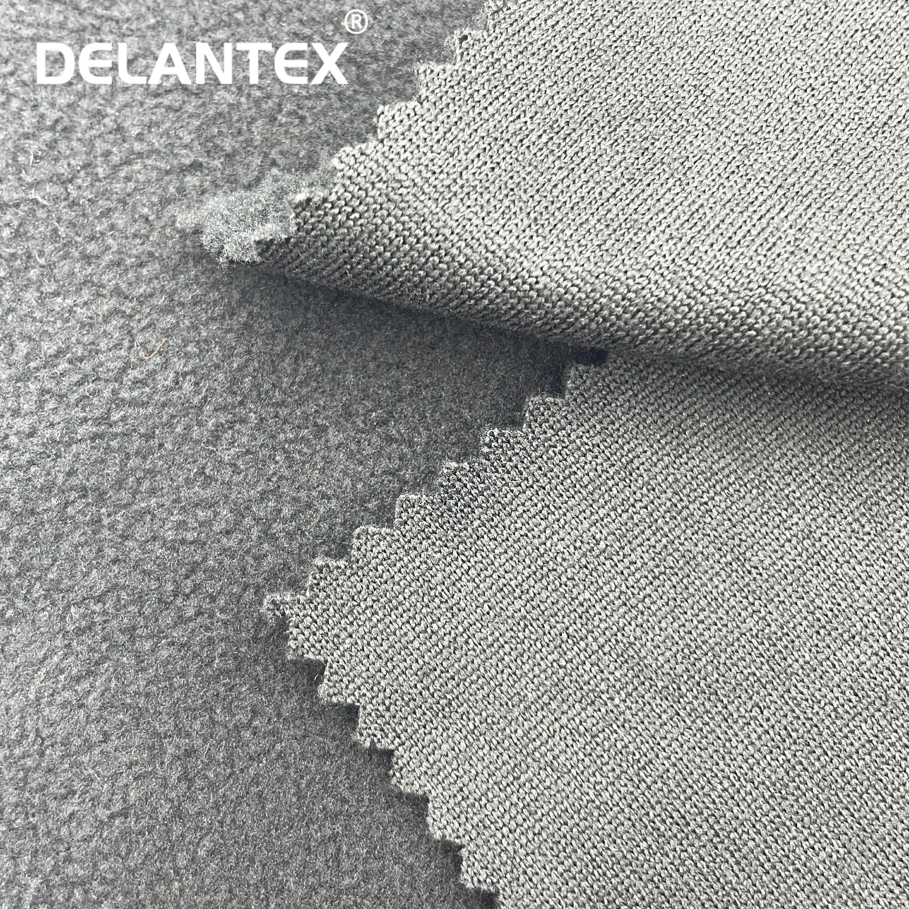Delantex 150D/144F Brushed Single Side One Sided Polar Custom Fleece Hoodies Fabric Free Sample