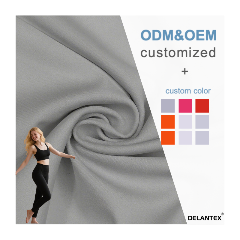 Delantex Comfortable SPortswear Soft Touch Jersey Double Jersey Fabric Breathable for Sportswear Stretch Plain for Garments