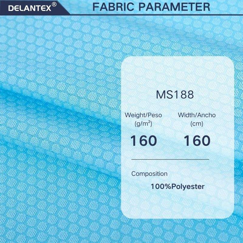 Delantex High Quality Honeycomb 100 Polyester Mesh Fabric Basketball Jersey Mesh Fabric for Sport T-shirt Free Sample