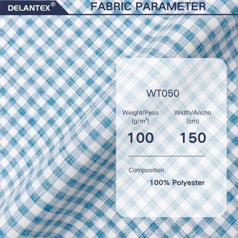 Delantex Manufacture 100% Polyester Soft Hand Feel Cationic Plaids Fabric with Good Price