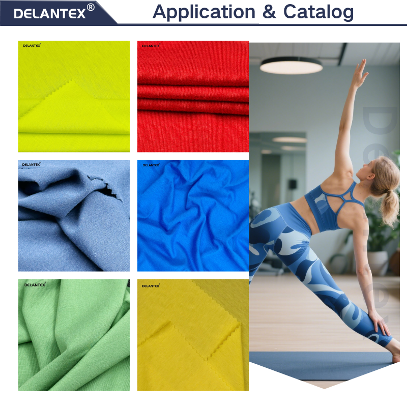 Delantex HOT SALE High Stretch Cross Dye Poly Spandex Functional Jersey Yoga Soft Touch Jersey Fabric