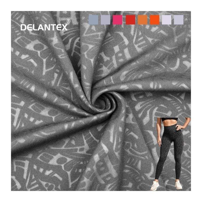 Delantex Brushed Stretch Fabric for Sports Leggings 80 Polyester 20 Elastane Printed Jersey Fabric