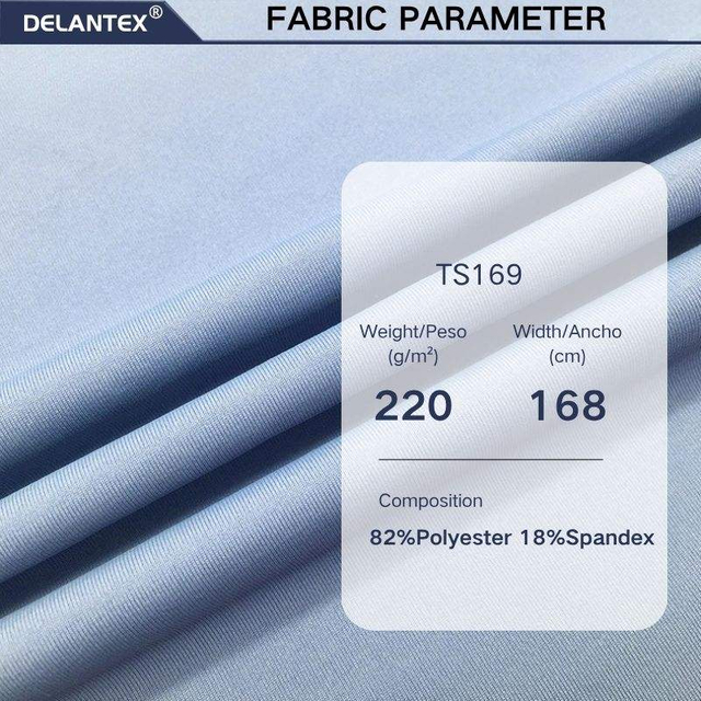 Delantex High-quantity Plain Stretch High-density Needle Breathable 82%Polyester 18%Spandex Fabric for Yoga Leggings Sportswear