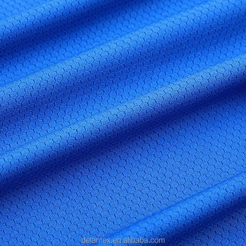 Good Breathability 100 Polyester Jacquard Soccer Mesh Fabric for Sports Jersey Free Samples