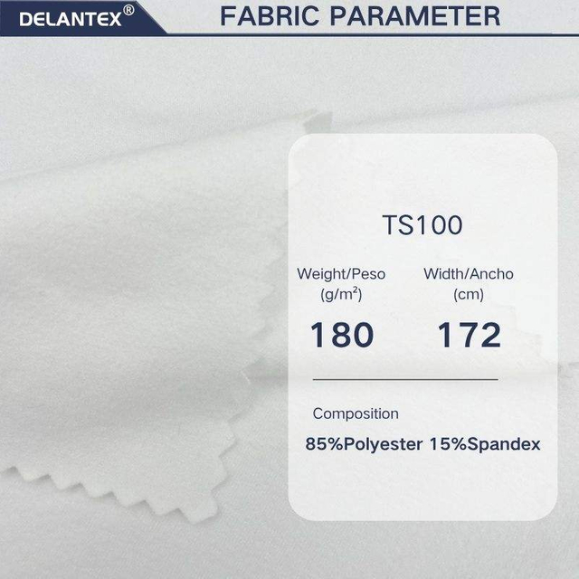 Delantex Plain Dyed Knitted Stretchy Jersey Garment Fabric Double-Sided Brushed Jersey Fabric for Sports Sweatshirt Free Sample